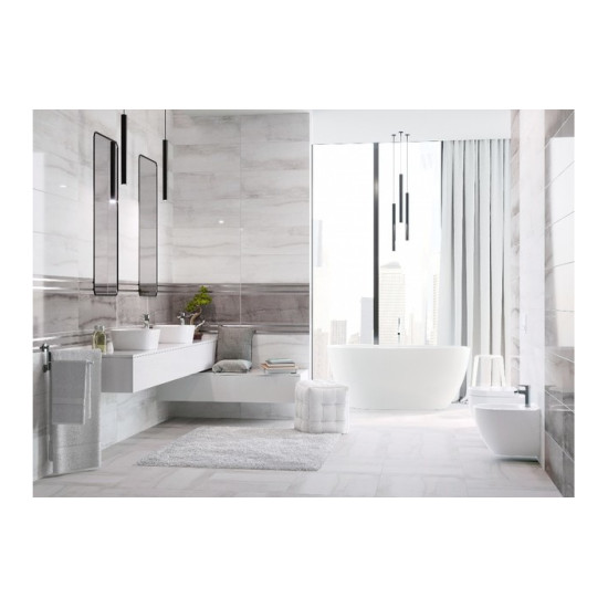 Плитка стінова TERRA Grey RECT 250х750 Ceramika Color