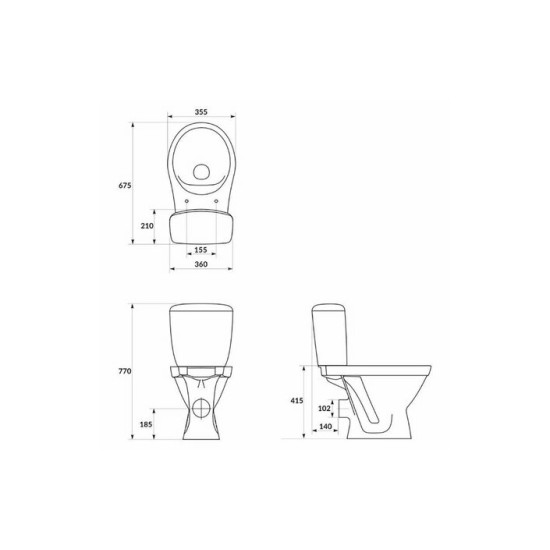 Компакт Cersania 704 SimpleOn 011 з кришкою дюропласт soft-close (CCKZ1015011894) Cersanit