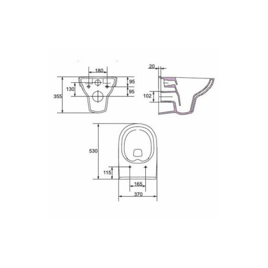 Унітаз підвісний City CleanOn з кришкою Slim дюропласт soft close (SZCZ1001731608) Cersanit
