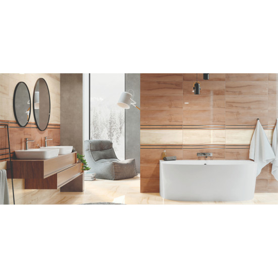 Плитка стінова TERRA Brown RECT 250х750 Ceramika Color