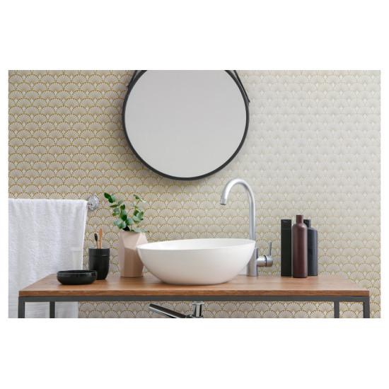 Плитка керамогранітна Art Deco White Manhattan Natural 297,5x297,5x9,9 Aparici