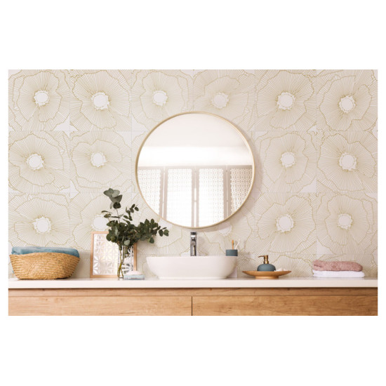 Плитка керамогранітна Art Deco White Spritz Natural 297,5x297,5x9,9 Aparici