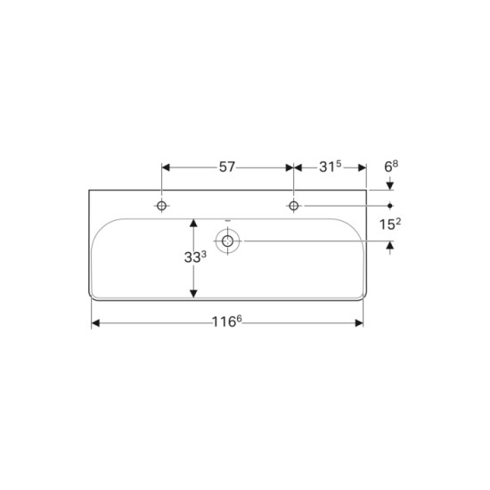 Умивальник 120 Smyle Square 500.253.01.1 Geberit