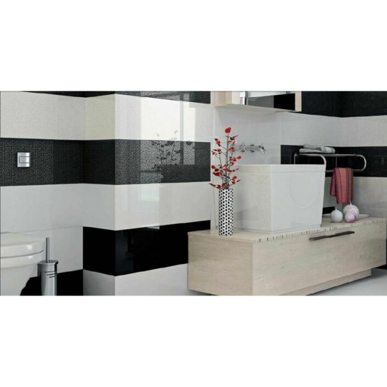 Плитка стінова CCR37-1 Black 250x750x9 Ceramika Color