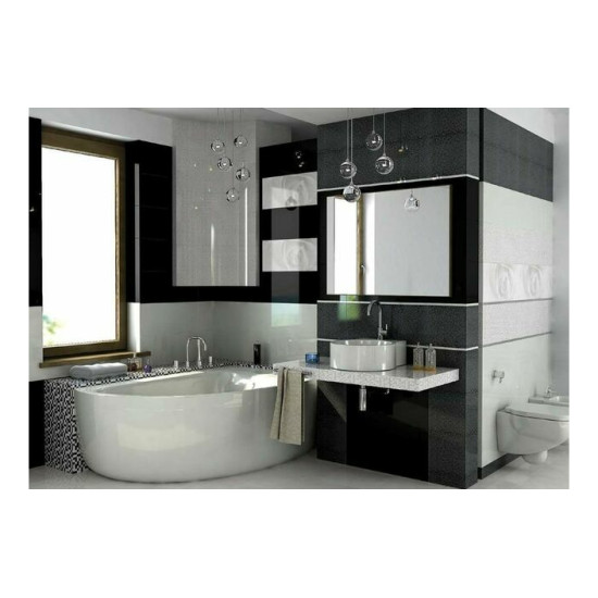 Плитка стінова CCR37-1 Black 250x750x9 Ceramika Color