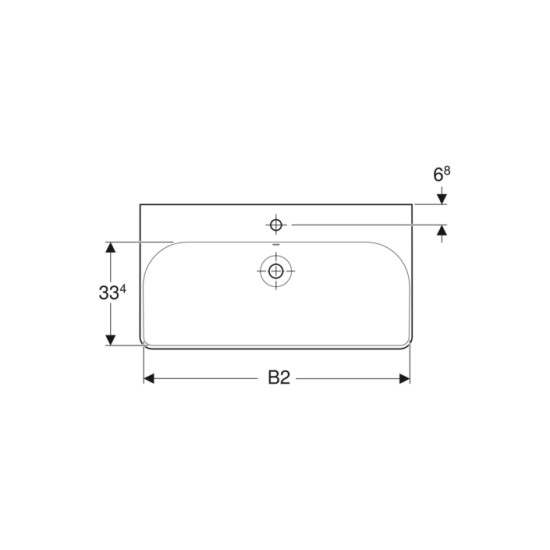Умивальник 75 Smyle Square 500.249.01.1 Geberit