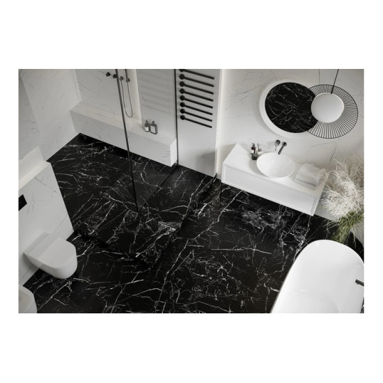 Плитка керамогранітна Marmo Marocco Black RECT 597x1197x8 Cerrad
