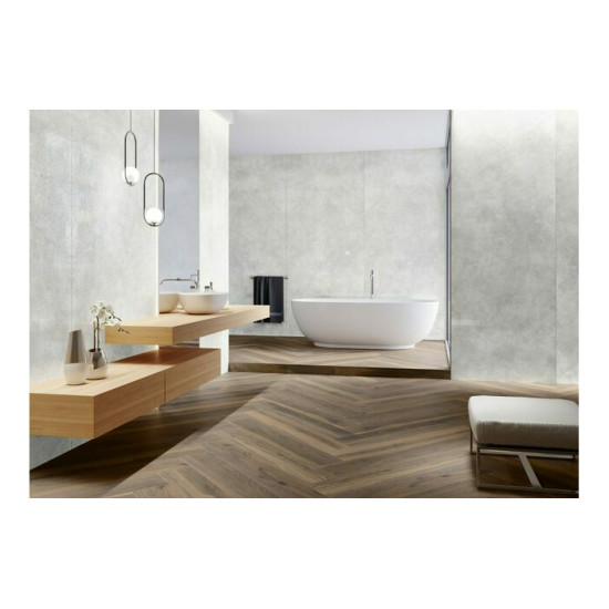 Плитка керамогранітна Modern Concrete Silver SILKY CRISTAL LAP 797x1597x8 Cerrad