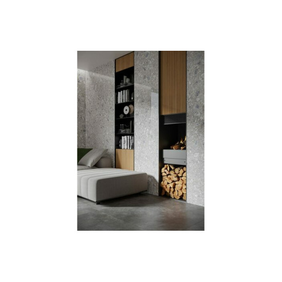 Плитка керамогранітна Modern Concrete Graphite SILKY CRISTAL LAP 797x1597x8 Cerrad