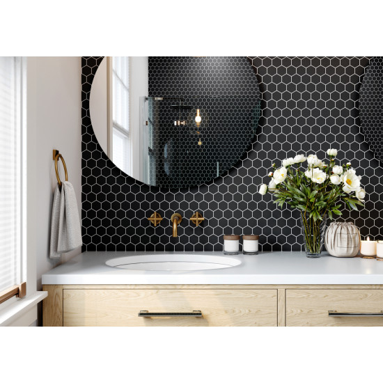 Мозаїка H 6022 Hexagon Grafit Black 295x295x9 Котто Кераміка