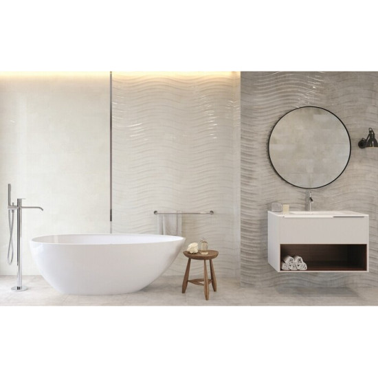 Плитка стінова Harmony Grey Wave RECT 250x750 Ceramika Color