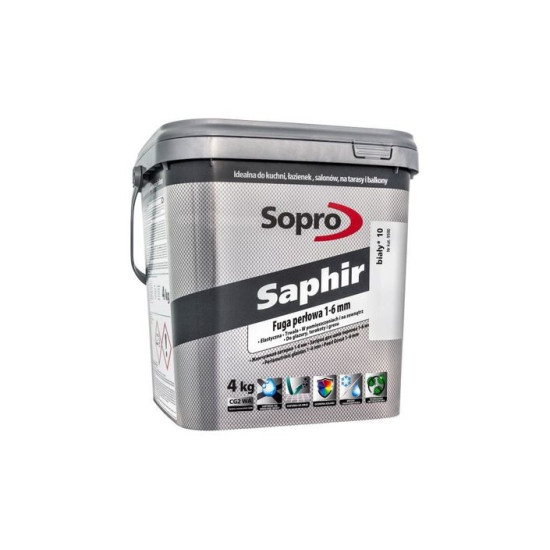 Затирка для швів Sopro Saphir 9500 біла №10 (4 кг)