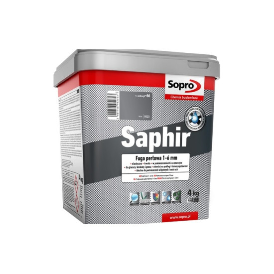 Затирка для швів Sopro Saphir 9523 антрацит №66 (4 кг)