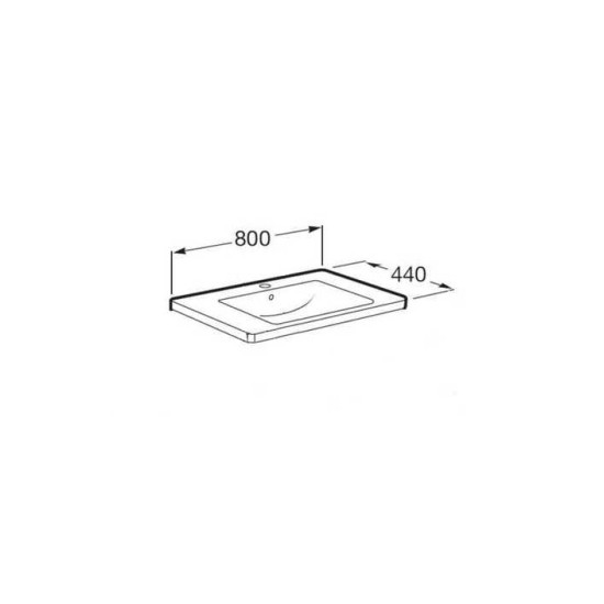 Умивальник Gap 800х440 (A327470000), Roca