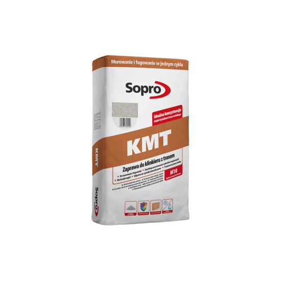 Розчин для кладки клінкерної цегли з трасом Sopro KMT 402 світло-сірий (25 кг)