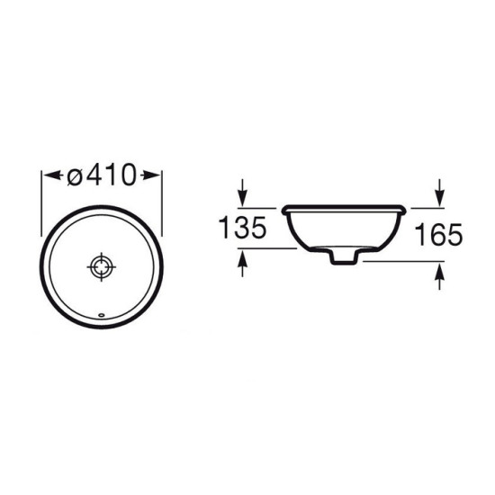 Умивальник Foro 410 (А327884000), Roca