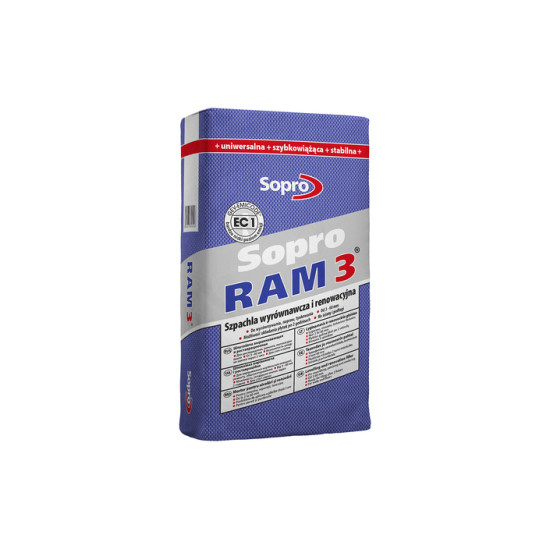 Шпаклівка вирівнювальна і реставраційна Sopro RAM 3 454 (25 кг)