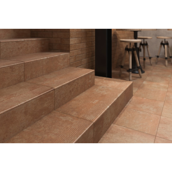 Сходинка з капіносом кутова Ilario Beige 33x33 код 1336 Ceramika Paradyz