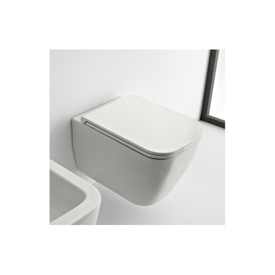 Кришка для унітаза Teorema 2.0 soft-close (8305B41) white mat, SCARABEO