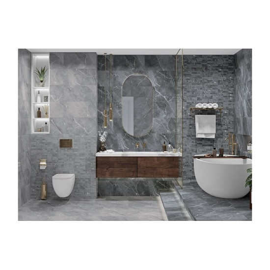 Плитка керамогранітна Conrad Graphite 298x598x8 Cersanit