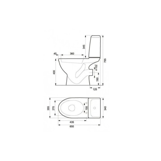 Компакт 770 Eko 2000 011 з кришкою поліпропілен CCKZ1015401894 Cersanit