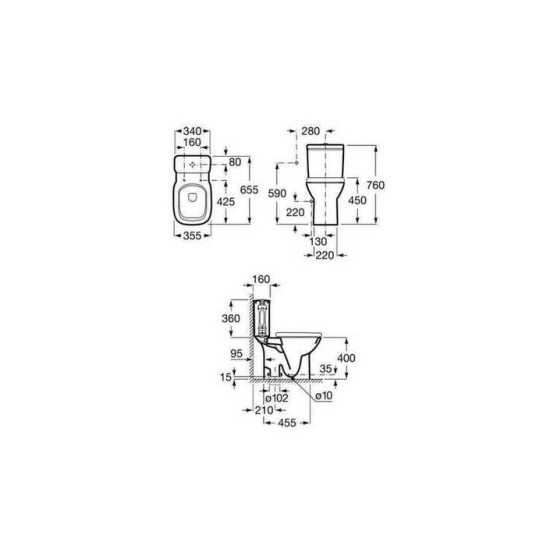 Компакт Debba з кришкою soft-close (A34S998000) Roca