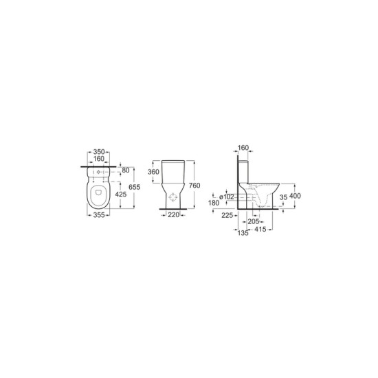 Компакт Debba Round Rimless з кришкою soft-close (A34D99P000), Roca