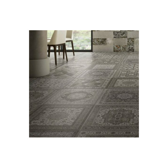 Плитка керамогранітна Kilim Black Natural 595,5x595,5x9 Aparici