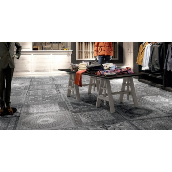 Плитка керамогранітна Kilim Black Natural 595,5x595,5x9 Aparici