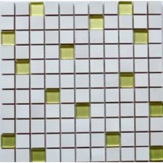 Мозаїка декоративна СМ 3088 C2 Prato white/lime silver 30х30