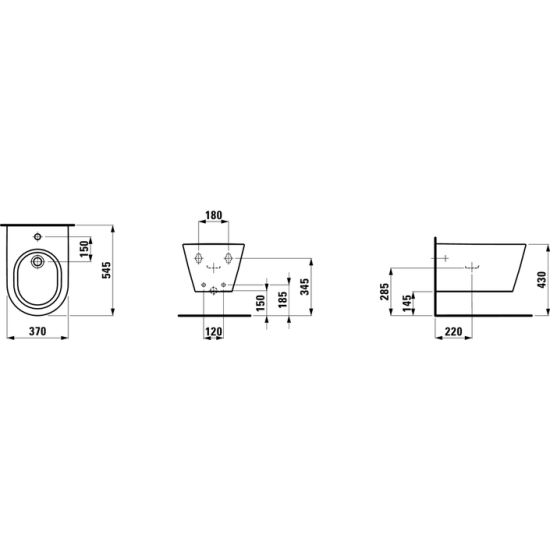 Біде підвісне Kartell by Laufenl (H8303310003021), LAUFEN