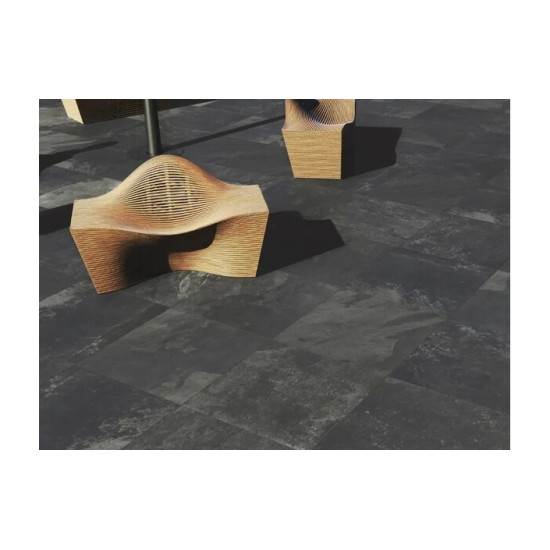 Плитка керамогранітна Peacock Black 2.0 RECT 900x900x20 Stargres