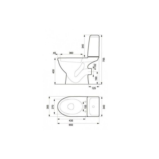 Компакт EKO Е011 з кришкою дюропласт (CCKZ1008018067), Cersanit