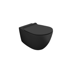 Унітаз підвісний Vignoni Rimless VI18 з кришкою soft-close Black matt VI18-F85-VI004NM SIMAS