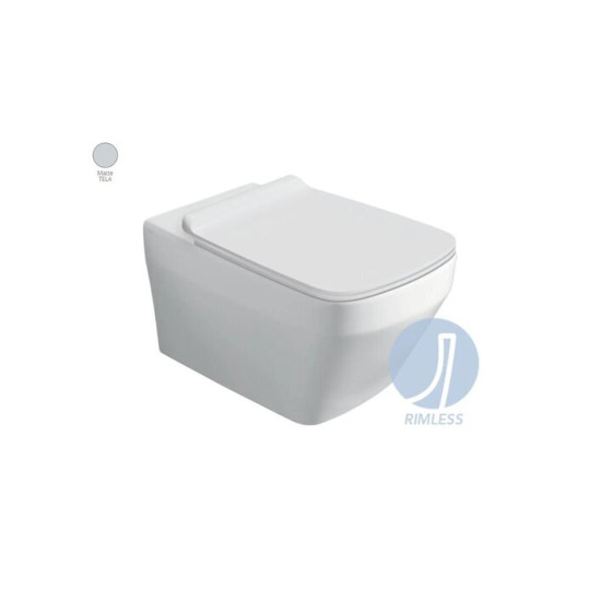 Унітаз підвісний Baden Baden BB 18 з кришкою soft-close BB18-F87(85)-BB004TM Tella matt SIMAS