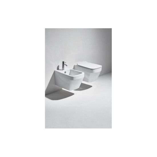 Унітаз підвісний Baden Baden BB 18 з кришкою soft-close BB18-F87(85)-BB004WM White matt SIMAS