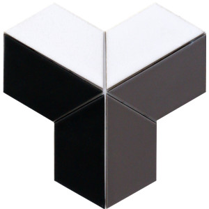 Мозаїка T X3 69001 Trapeze White Black Grey Shedol 264x264x9 Котто Кераміка