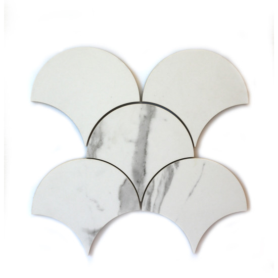 Мозаїка Scales CM 3115 SC Speccio Carrara 136x147x10 Котто Кераміка