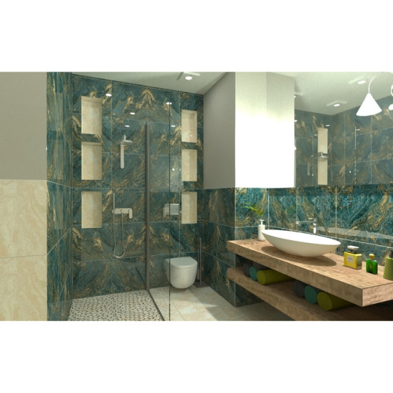 Плитка керамогранітна Agate Blue POL 446,3x446,3 Aparici