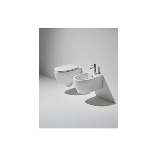 Унітаз підвісний Lft Spazio з кришкою soft-close LFT18-F85-LFT006 Glossy white SIMAS
