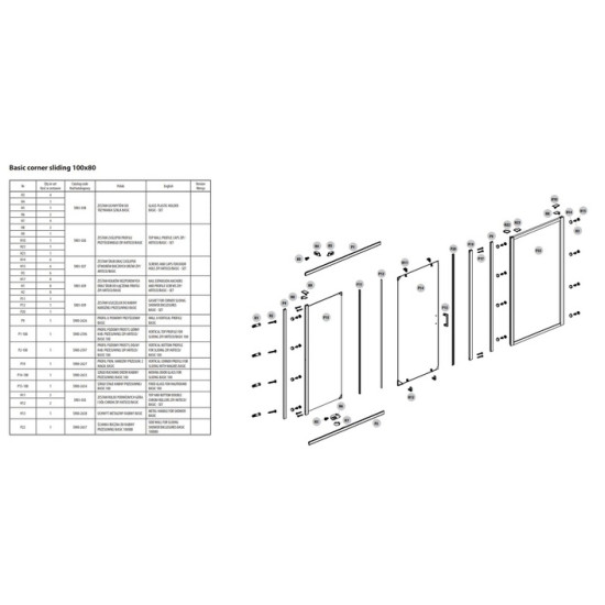Душова кабіна Basic 100х80х185 Cersanit