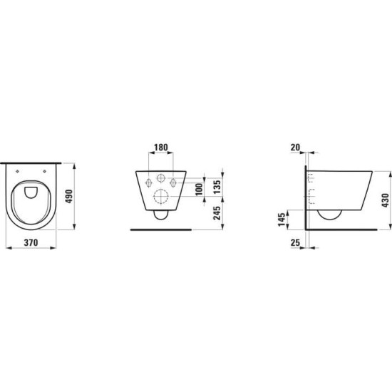 Унітаз підвісний Kartell by Laufen Rimless H8203337570001 White matt LAUFEN