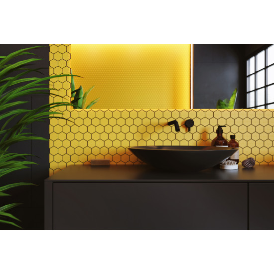 Мозаїка HEXAGON H 6025 Dark Yellow 295х295х9 УКРАЇНА