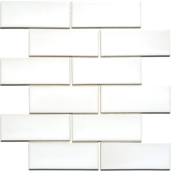 Мозаїка BRICK B 6024 White 300x300х9 Котто Кераміка