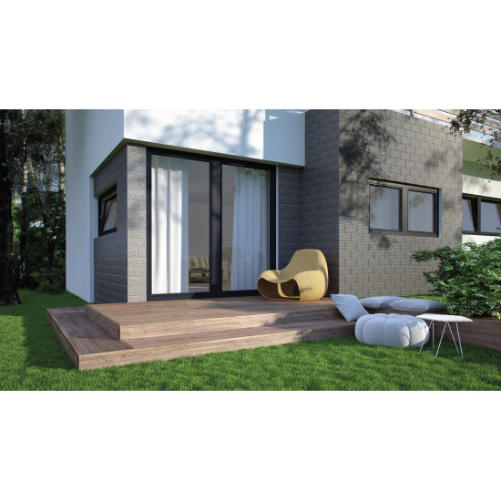 Камінь фасадний Cer 7 Сталевий 14,8x30x0,9 код 7290 Cerrad
