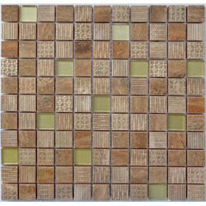 Мозаїка СМ 3040 С2 Brown-Gold 300x300x9 Котто Кераміка