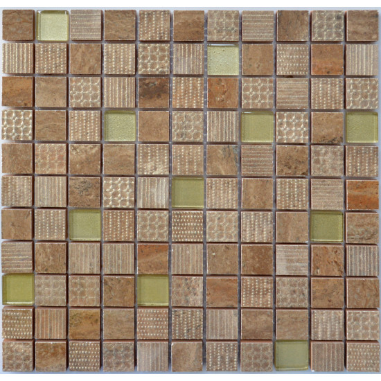 Мозаїка СМ 3040 С2 Brown-Gold 300x300x9 Котто Кераміка