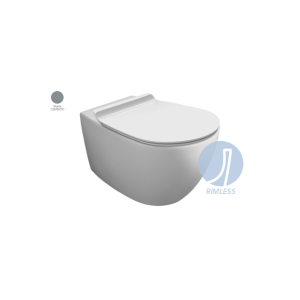 Унітаз підвісний Vignoni Rimless VI18 з кришкою soft-close Cemento matt VI18-F85-VI004СM SIMAS