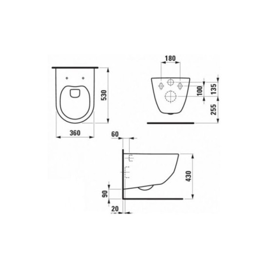Унітаз підвісний Laufen PRO Rimless з кришкою Slim soft-close (H8669570000001), LAUFEN
