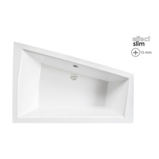 Ванна акрилова INTIMA DUO SLIM 180х125 Ліва (соло), без ніг